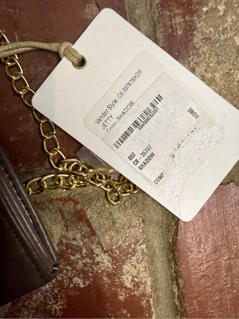 HOBO Jetty Leather Clutch/Crossbody – Shadow, Gold Chain — NWT